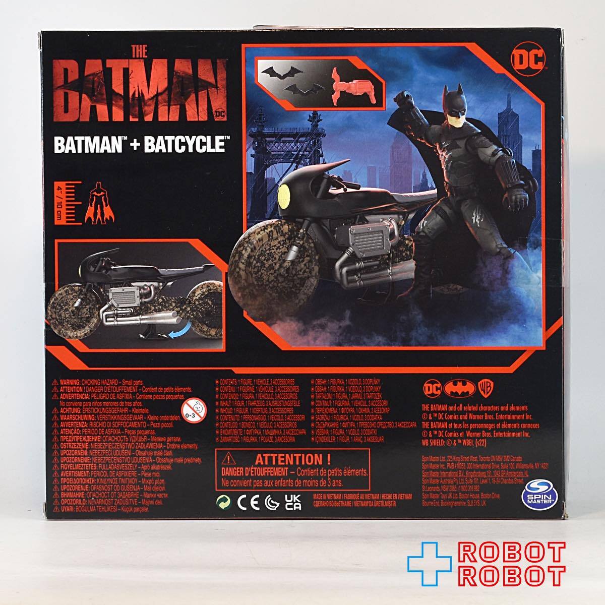 スピンマスター ザ・バットマン バットマン + バットサイクル 4インチフィギュア