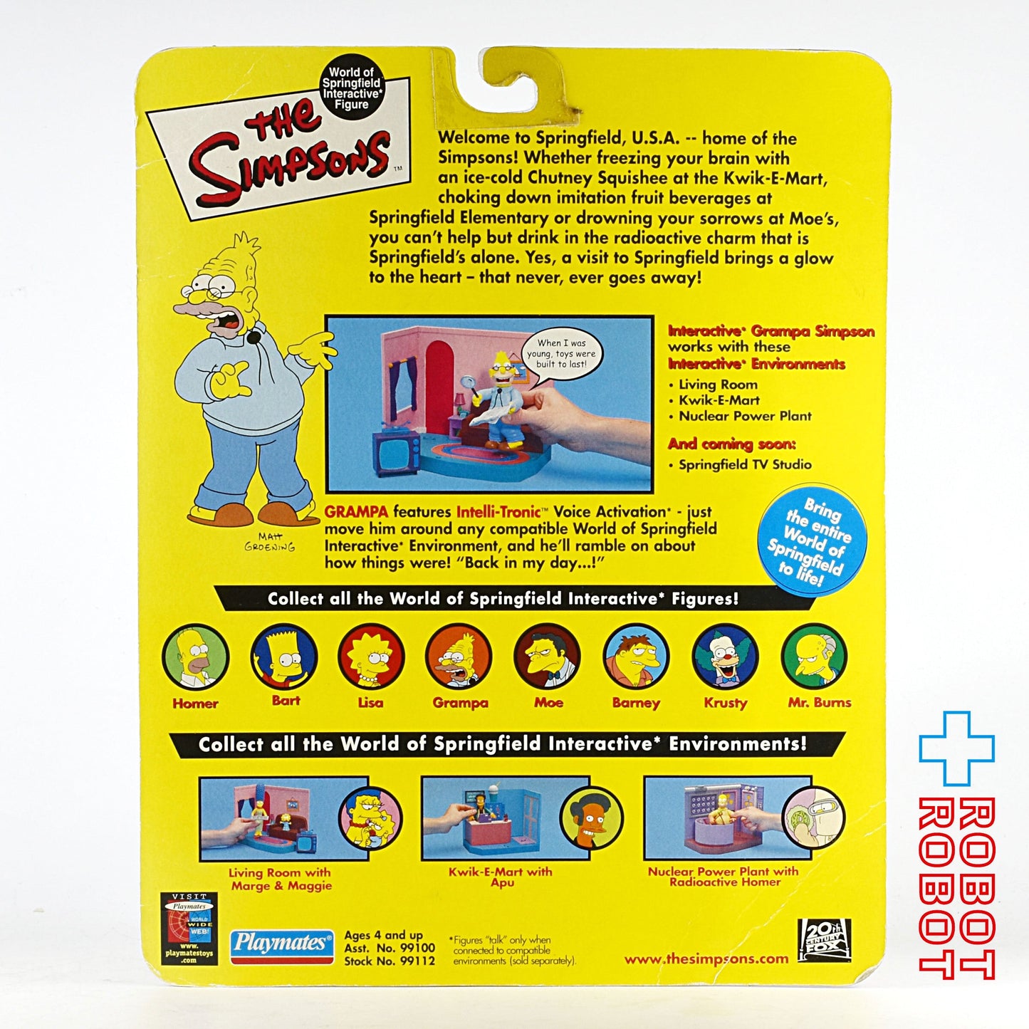 プレイメイツ シンプソンズ エイブラハム・シンプソン アクションフィギュア 未開封