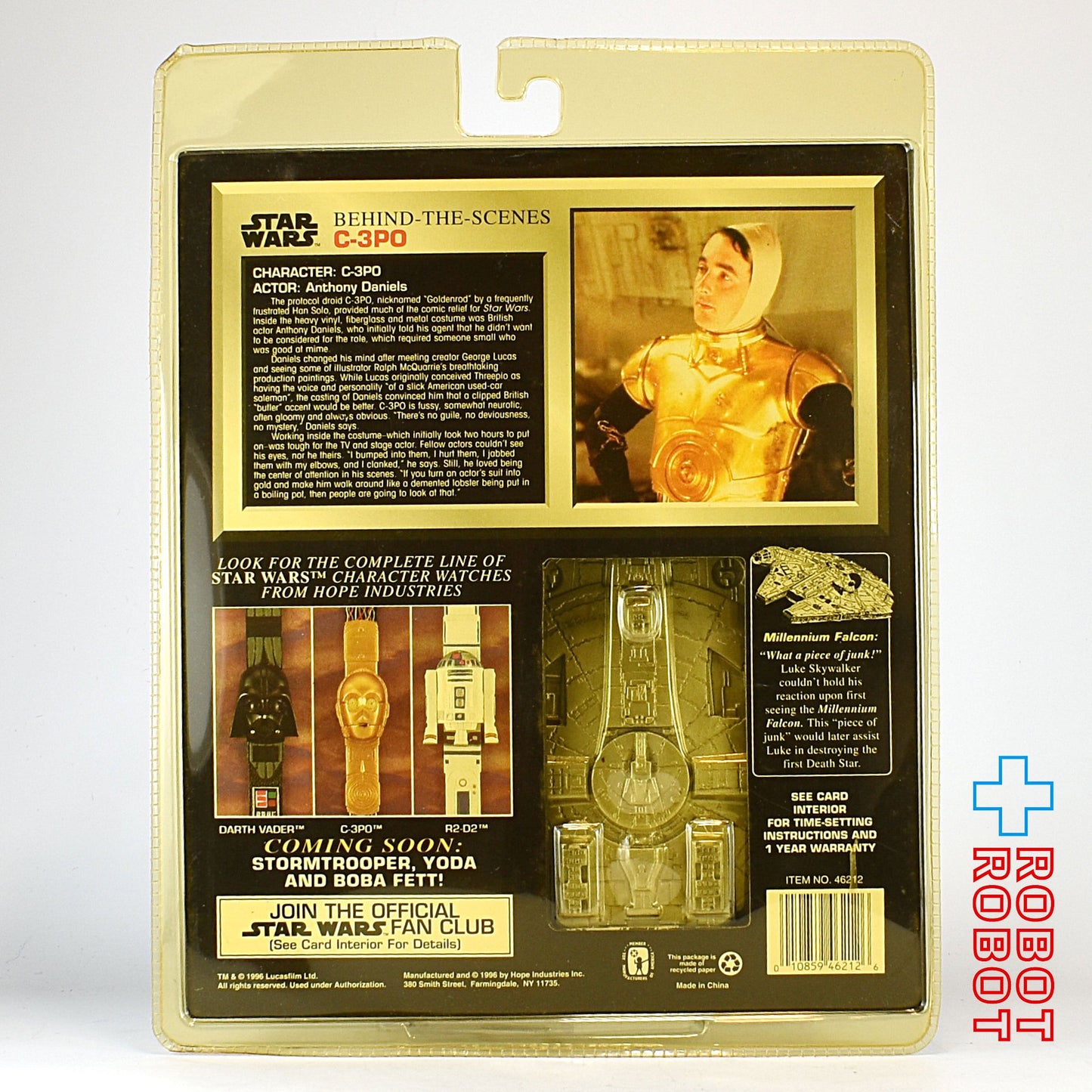 スター・ウォーズ C-3PO ファルコン号ケース付 コレクター タイムピース 腕時計