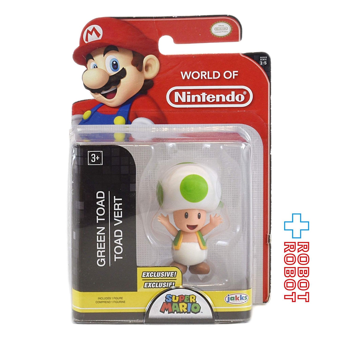 ワールドオブニンテンドー スーパーマリオ 緑 キノピオ 2.5インチアクションフィギュア