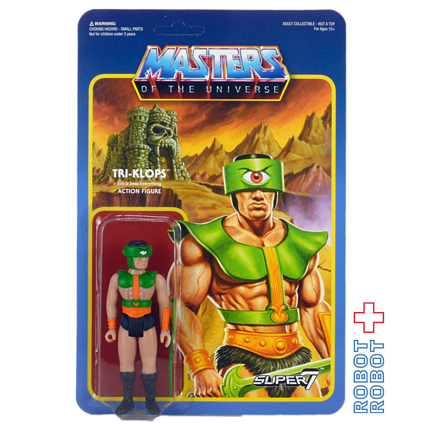 レトロアクションフィギュア MOTU トリクロプス (スーパー7) MOC