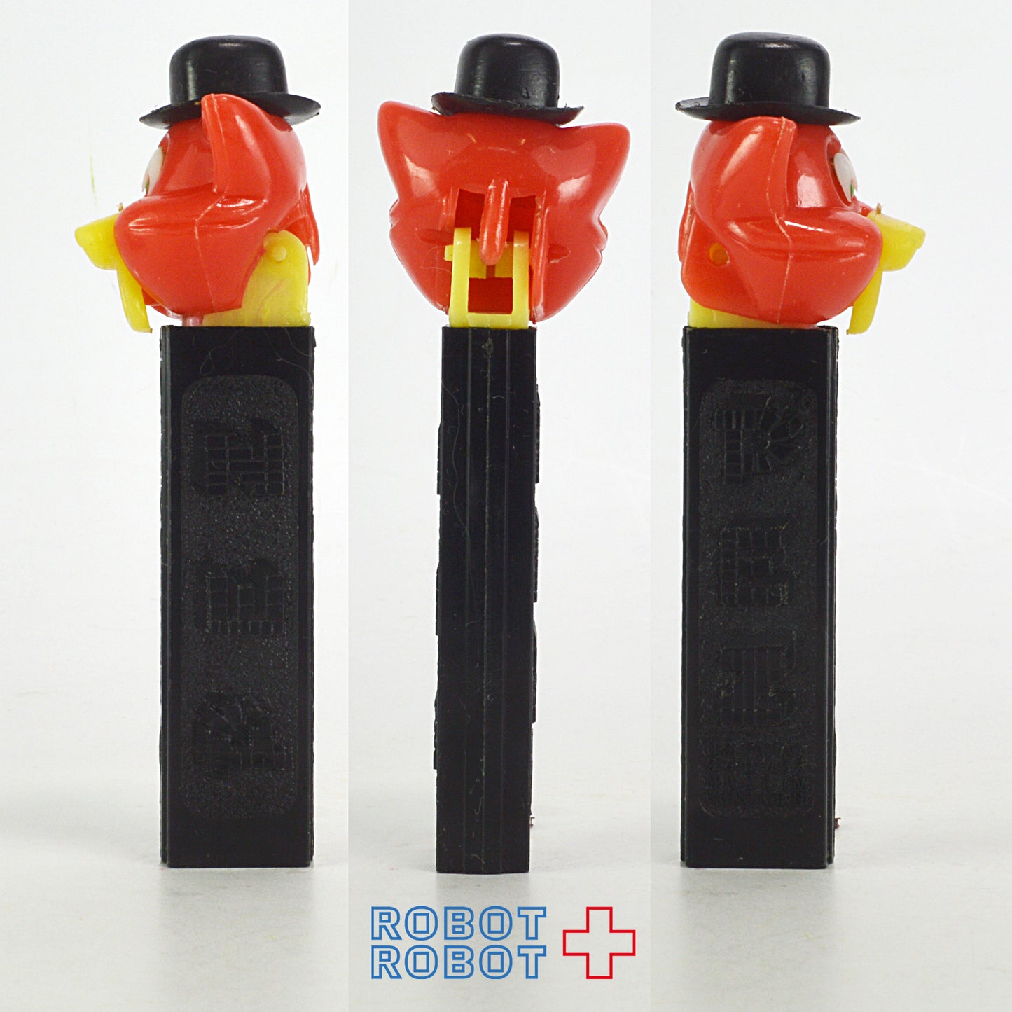 PEZ キャット with ダービー 赤 x 黄色 足なし 3.4 - ROBOTROBOT