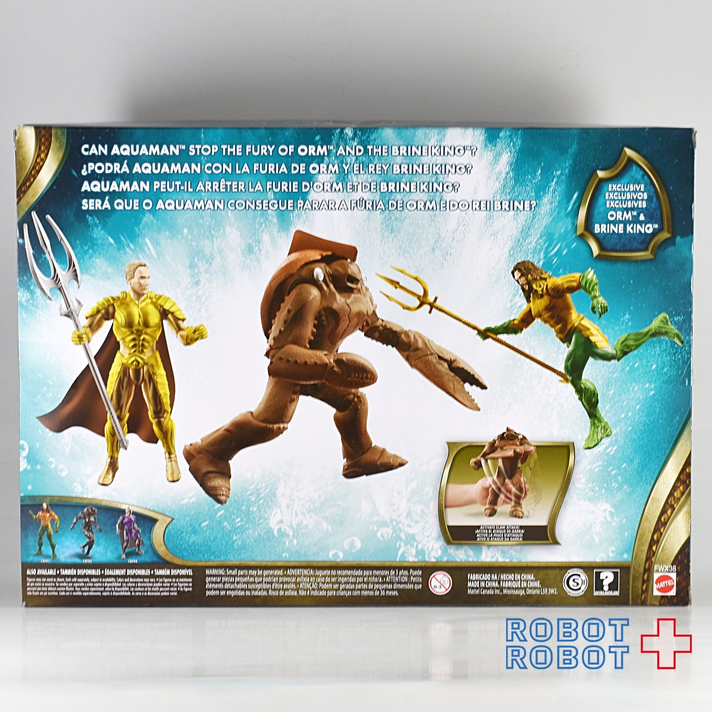 マテル DC アクアマン 6インチ アクションフィギュア アクアマン & オーム & ブラインキング