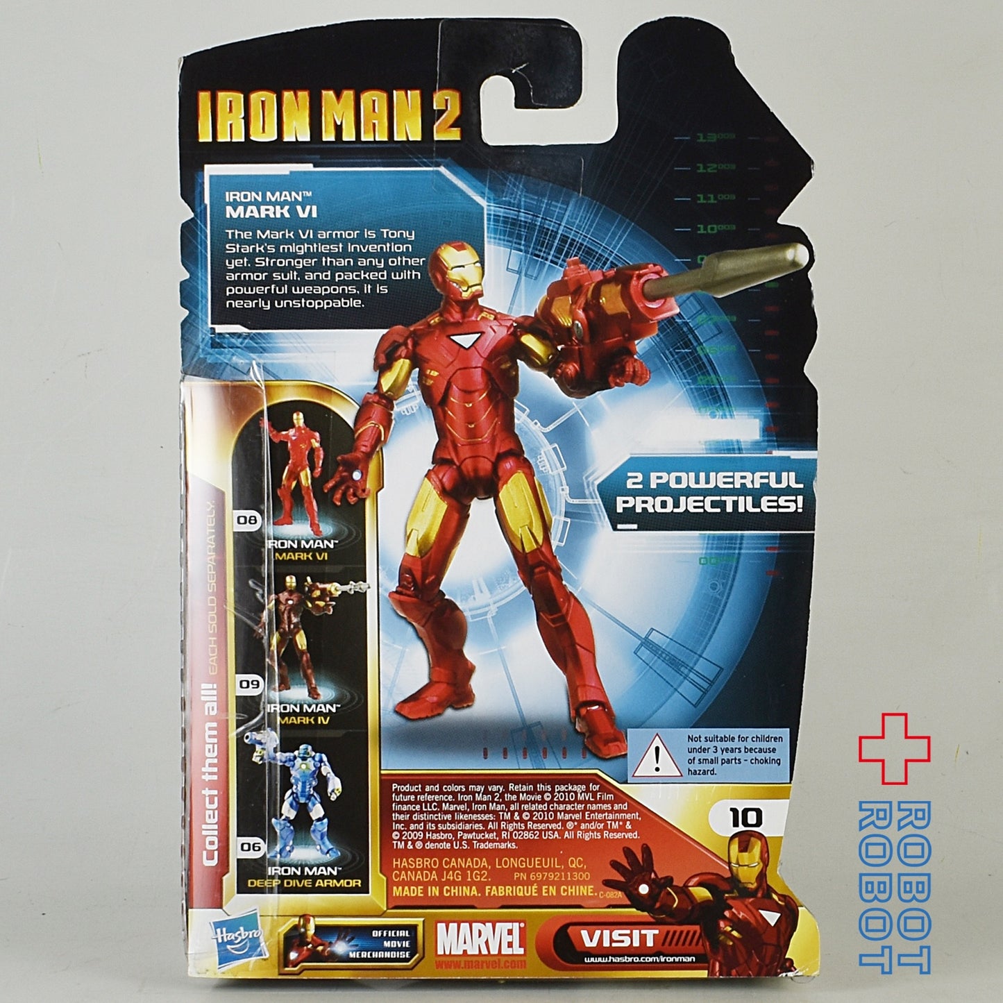 ハズブロ アイアンマン2 アイアンマン マーク6 アクションフィギュア