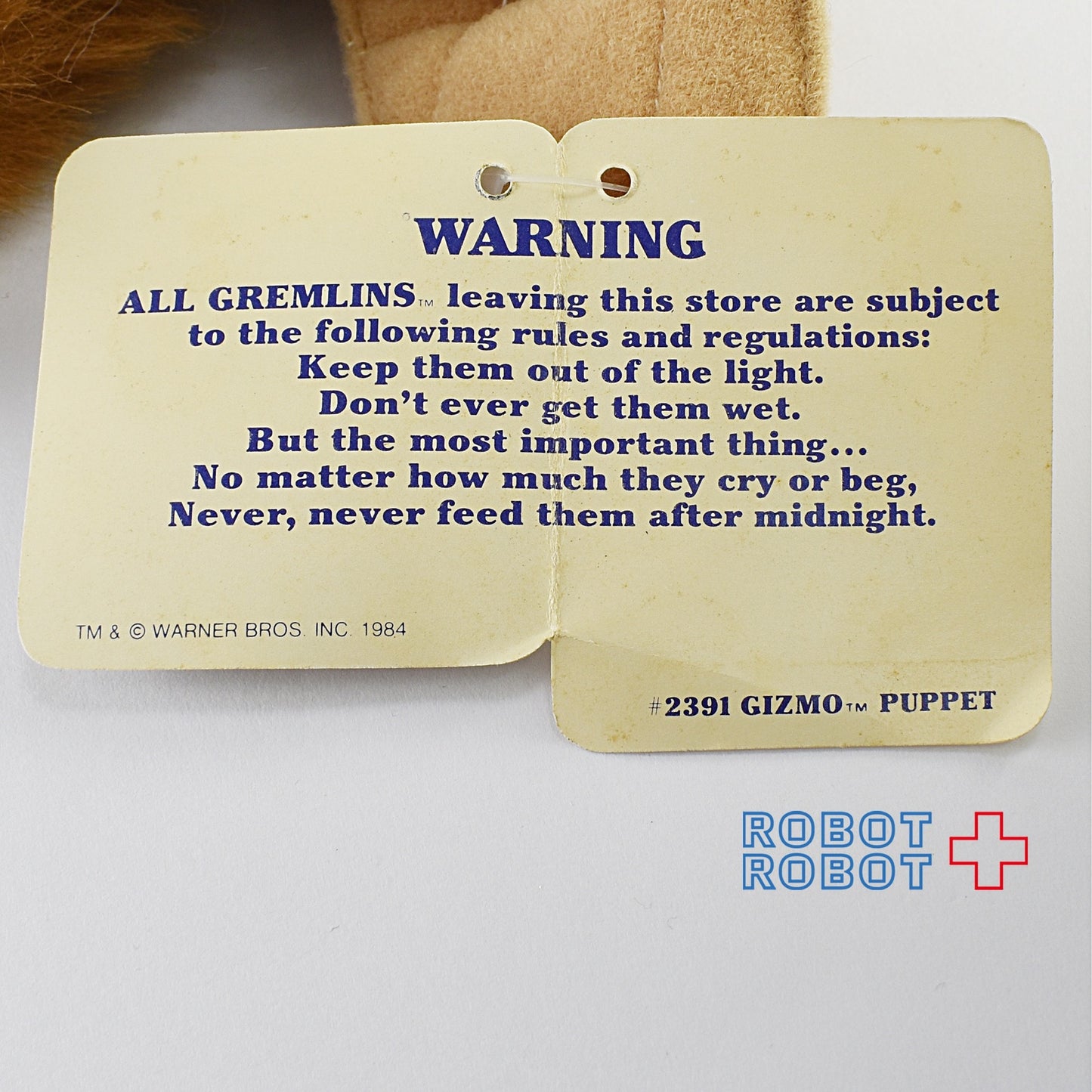 アプローズ グレムリン / ギズモ ハンドパペットぬいぐるみ 紙タグ&プラタグ付