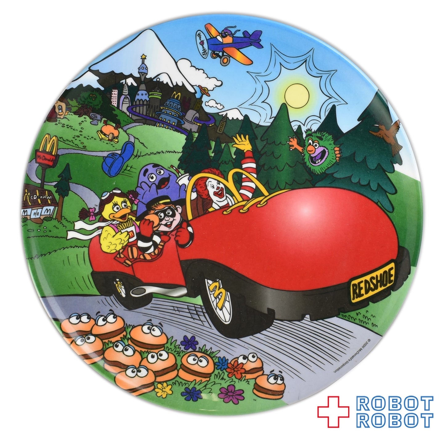 マクドナルド 絵皿 ロナルドと赤い車