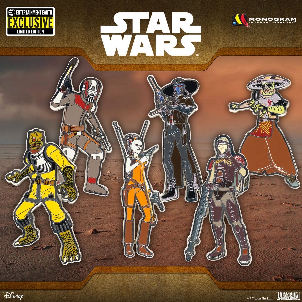 スター・ウォーズ バウンティハンターズ エナメルピン 6個入 未開封