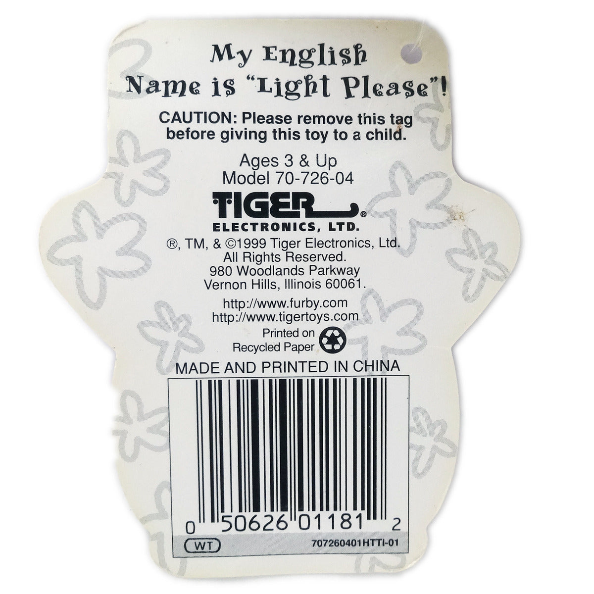 ファービー バディーズ ライトプリーズ タグ付き