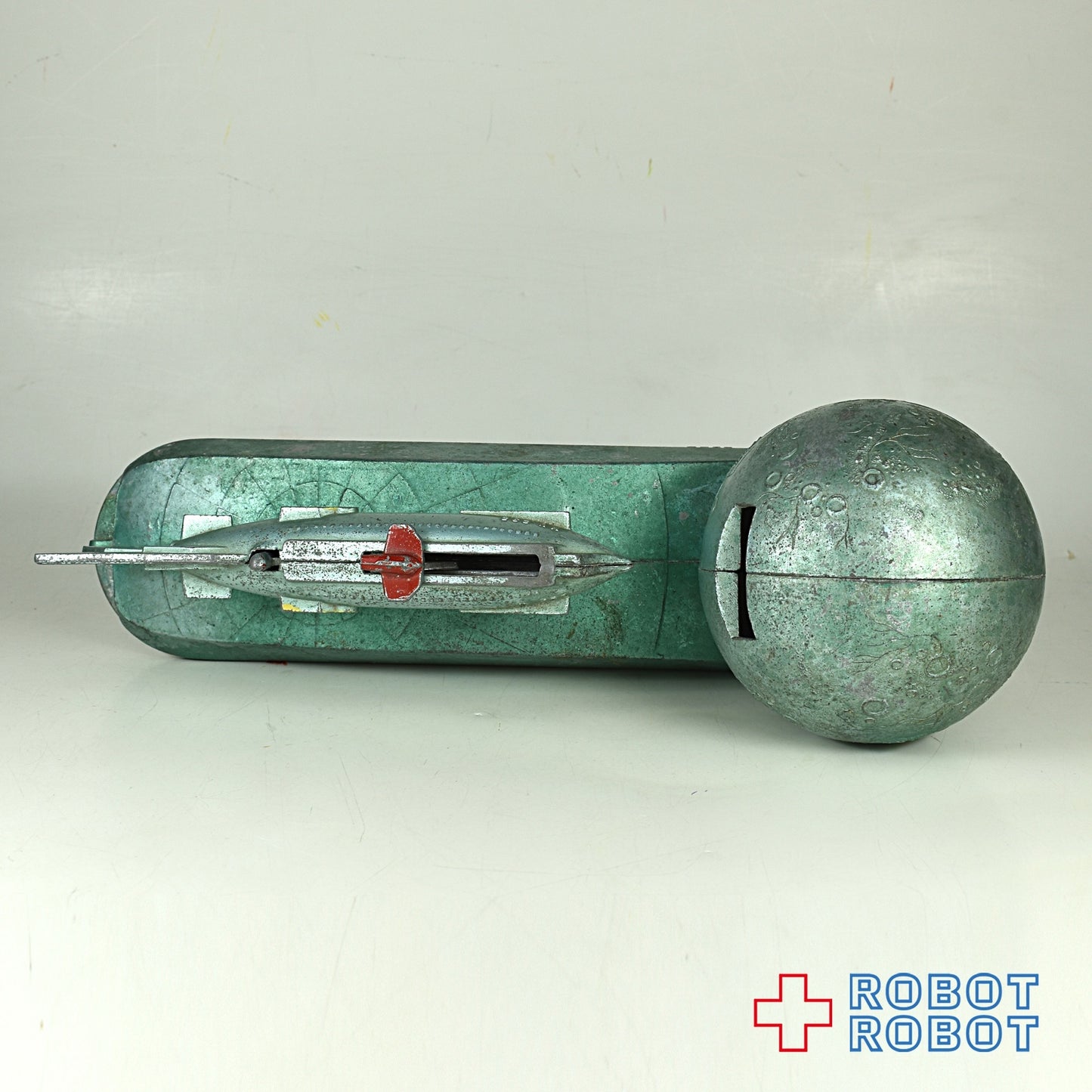 月と宇宙ロケット コインシューティング ダイキャスト貯金箱