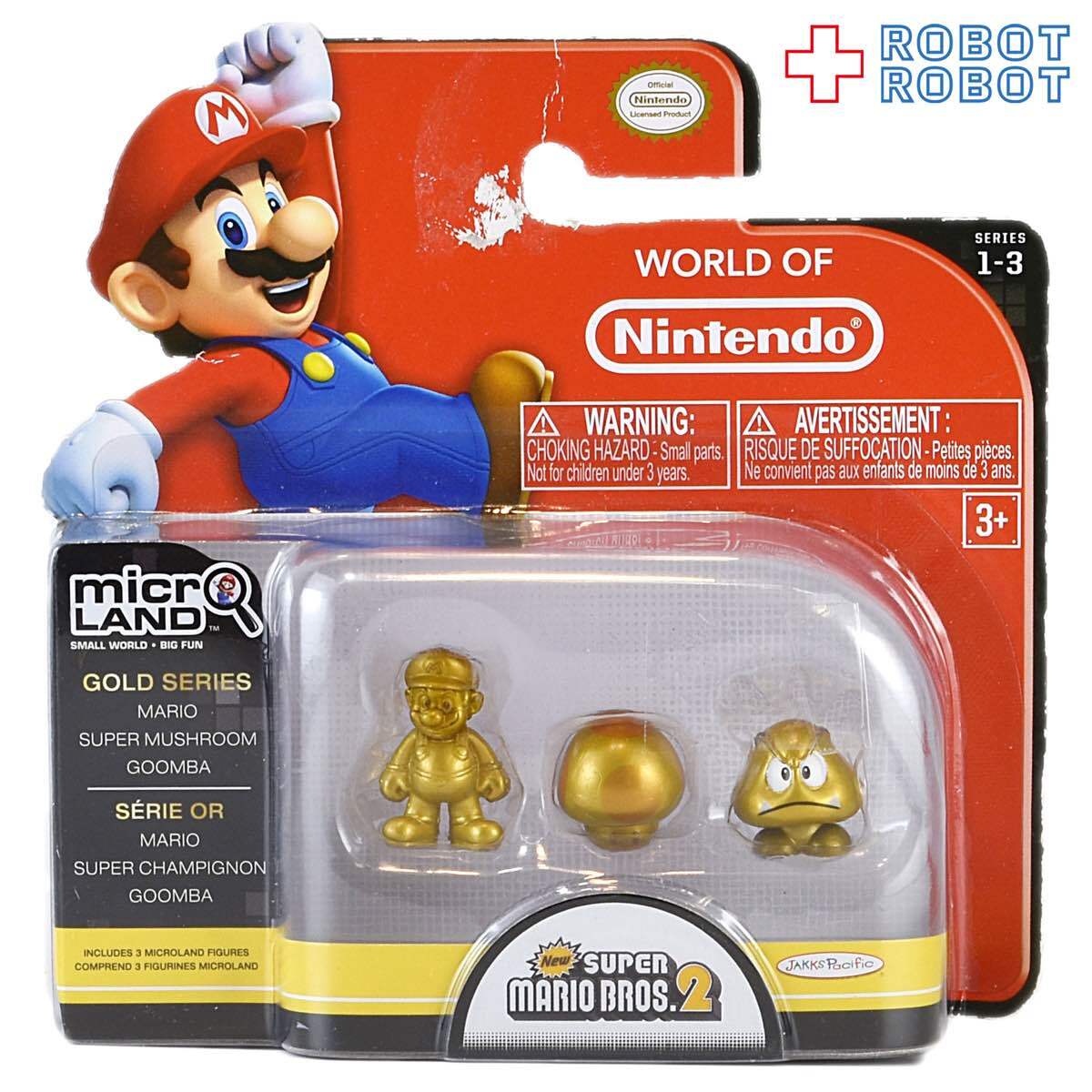ワールドオブニンテンドー マイクロランド1-3 マリオ / スーパーキノコ / クリボー 金色ver