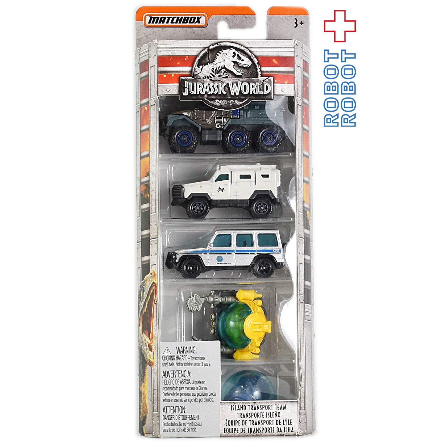マッチボックス ジュラシックワールド ミニカー5台セット箱入
