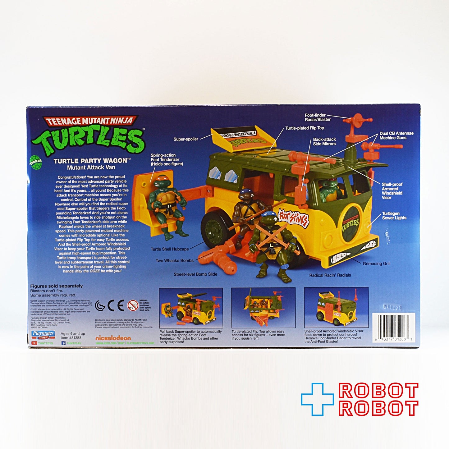 プレイメイツ タートルズ TMNT クラシック・タートルパーティーワゴン ビークル