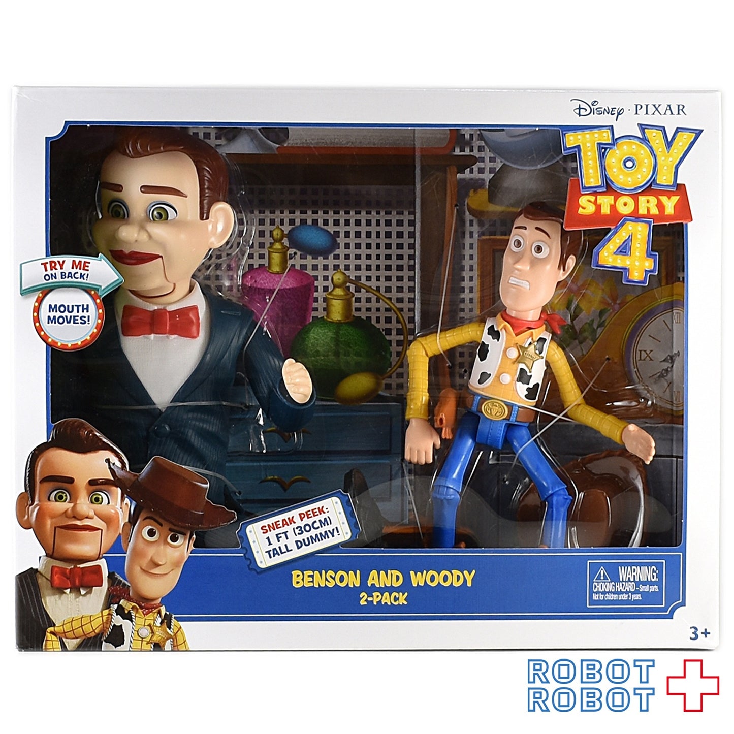 マテル トイストーリー4 ウッディ & ベンソン 2パック アクションフィギュア