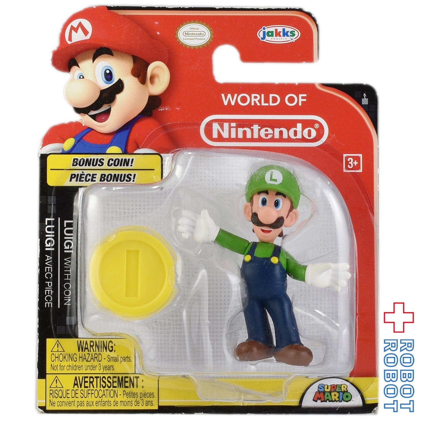 ワールドオブニンテンドー スーパーマリオ ルイージ w/ コイン 2.5インチ アクションフィギュア