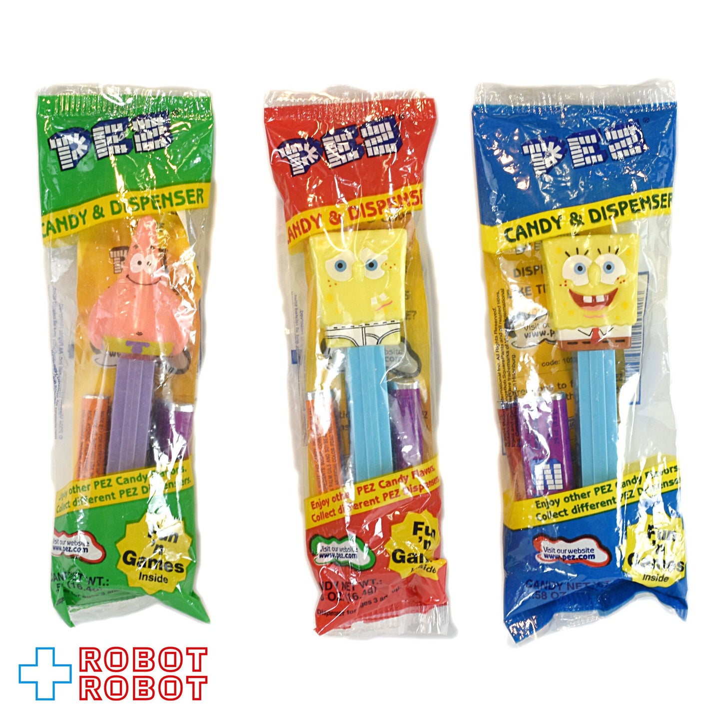 PEZ キャンディ&ディスペンサー スポンジ・ボブ パトリック 3体セット 袋入未開封