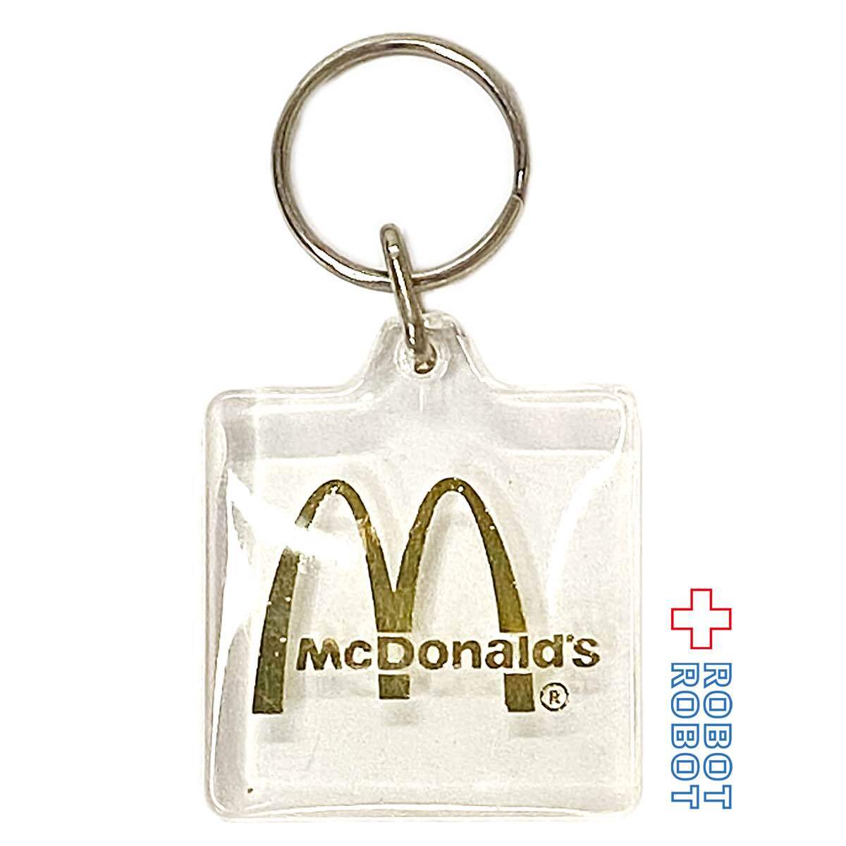 マクドナルド アクリル・キーチェーン クリアに金色でロゴ