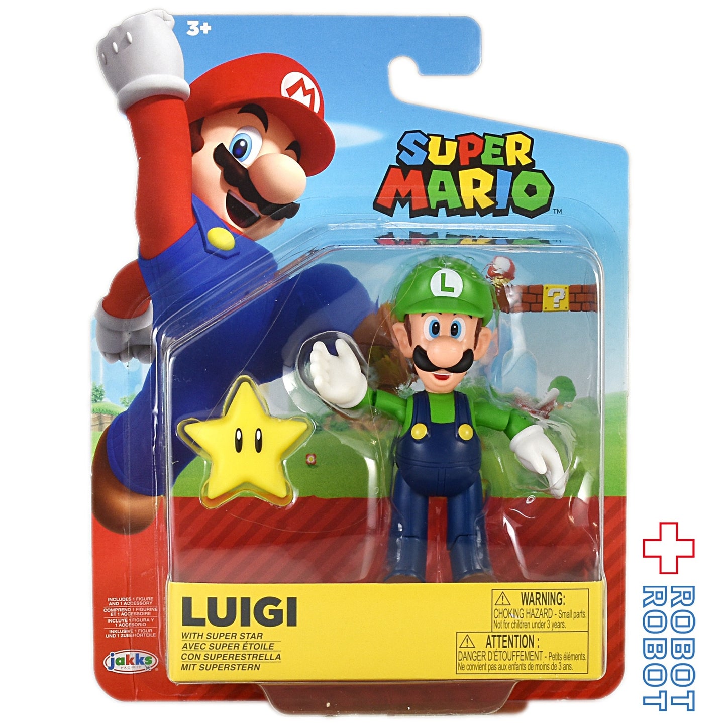 ワールドオブニンテンドー スーパーマリオ ルイージ 4インチ アクションフィギュア