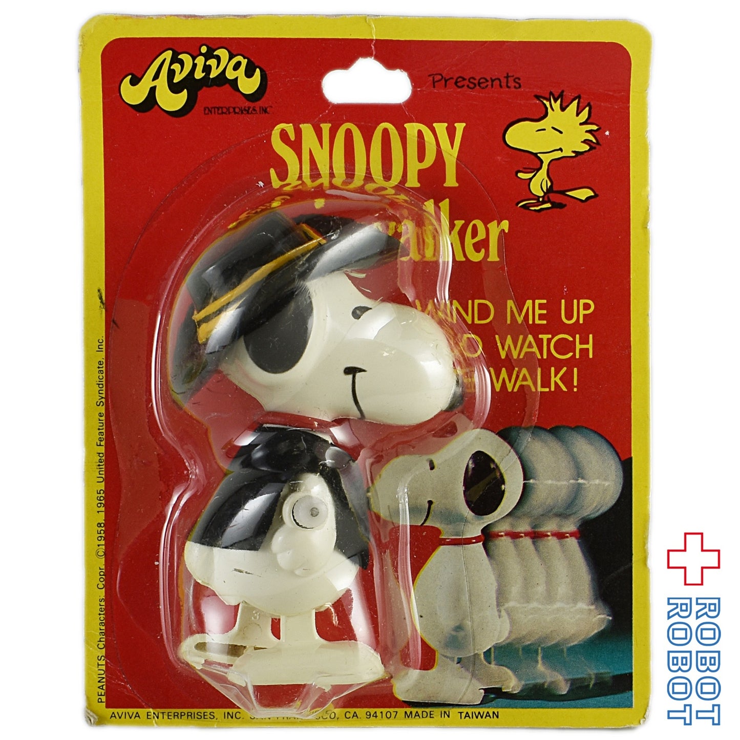 スヌーピー ぜんまいトコトコ ウォーカー 黒帽子 未開封
