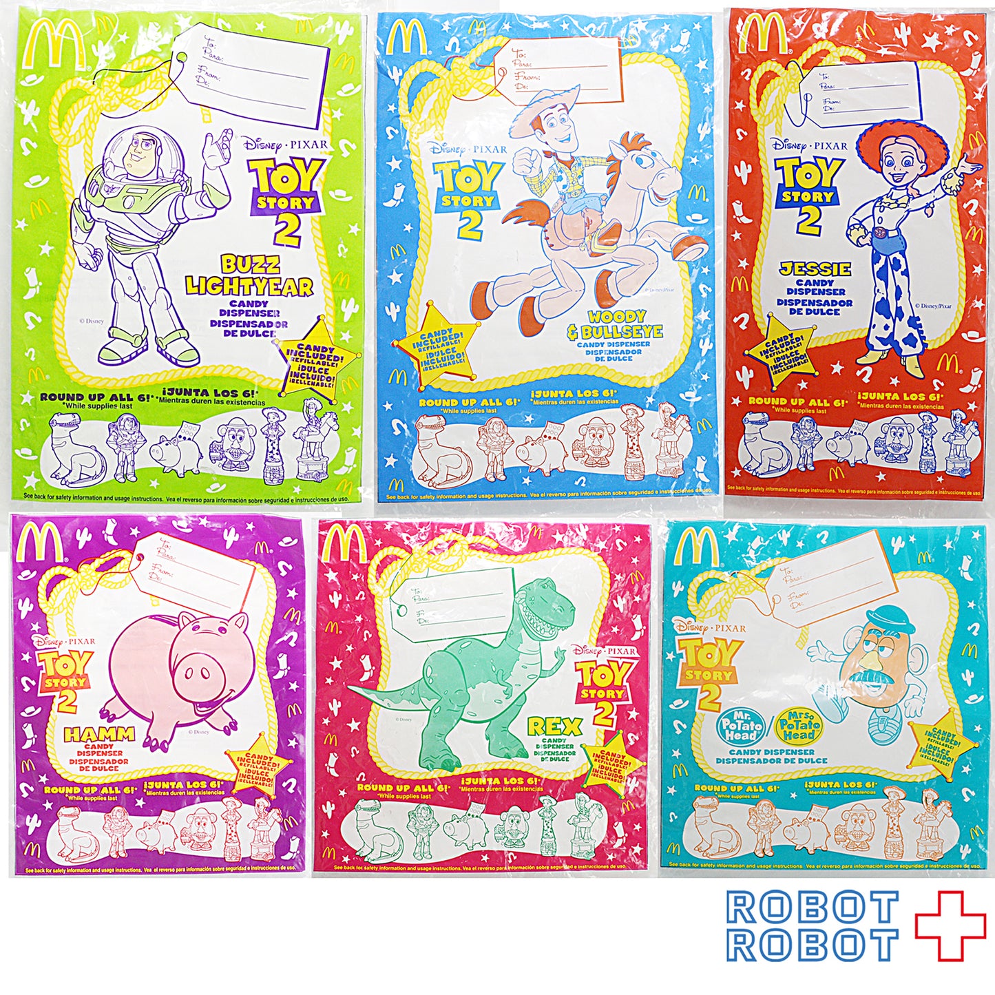 マクドナルド トイストーリー2 キャンディーディスペンサーフィギュア 全6種セット 未開封 ハッピーセット