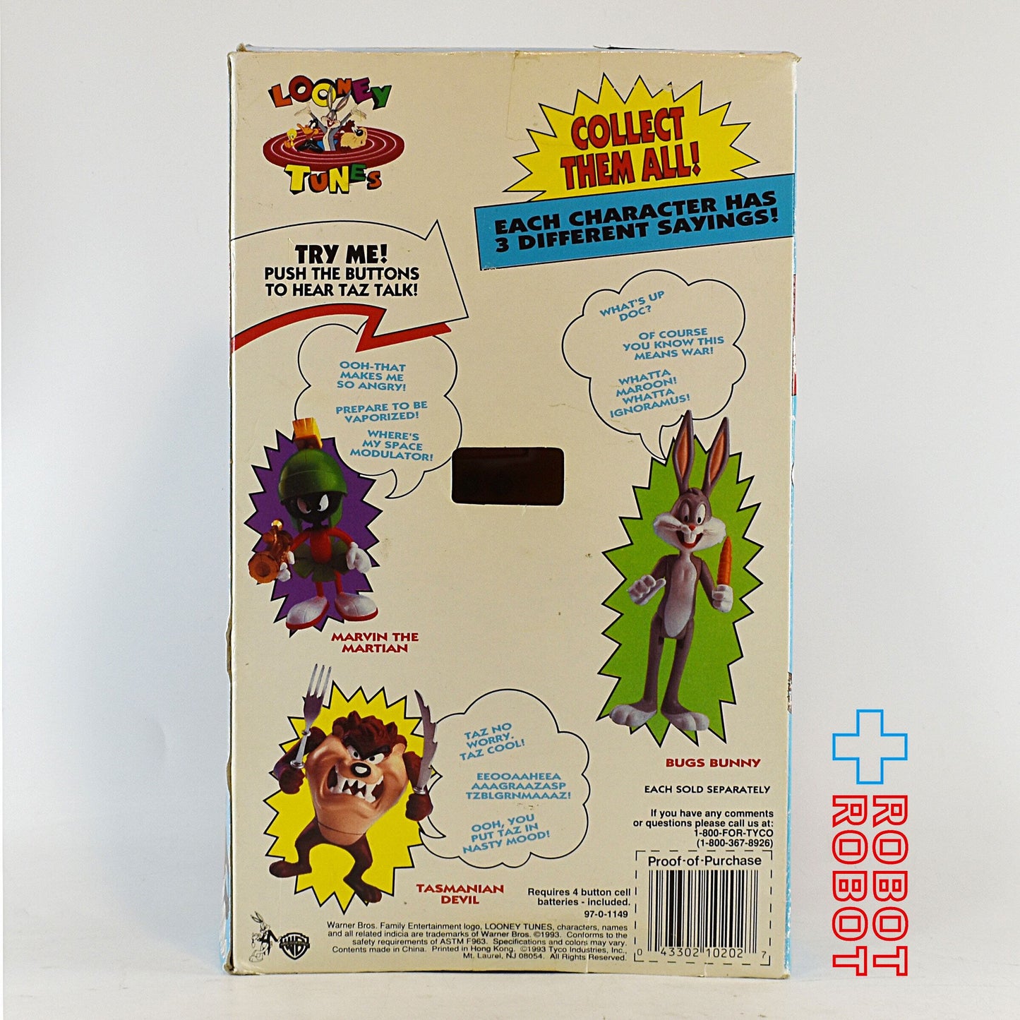 タイコ社 ルーニー・テューンズ タズマニアン・デビル トーキング アクションフィギュア
