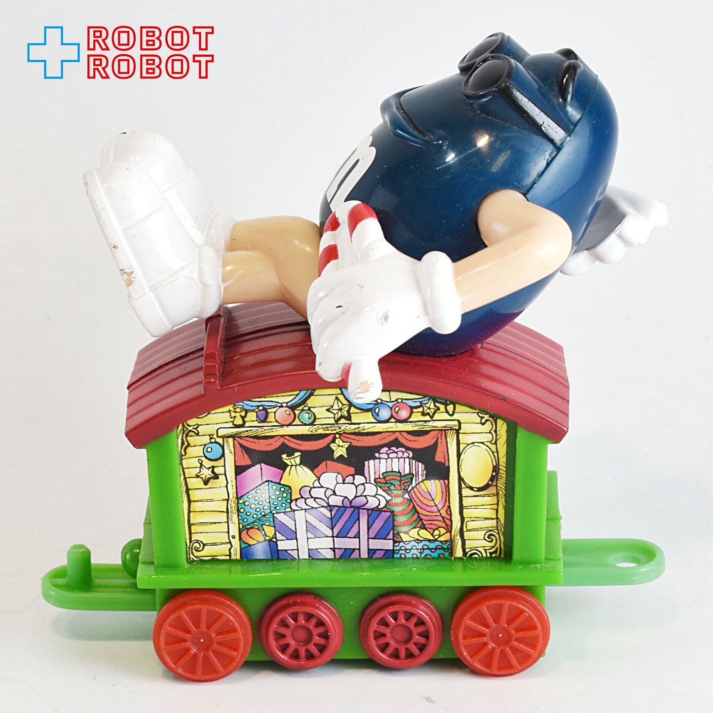 M&M's 2002 クリスマス・トレイン・トッパー ブルー プレゼント台車