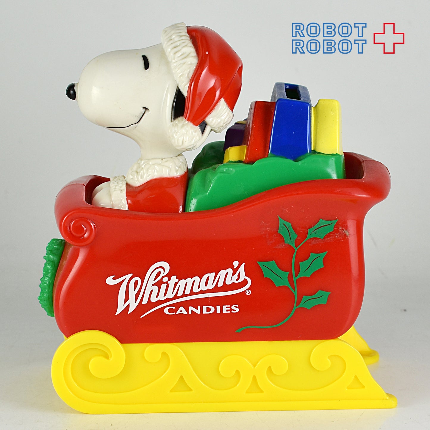 スヌーピー プラスチック貯金箱 クリスマスのソリ