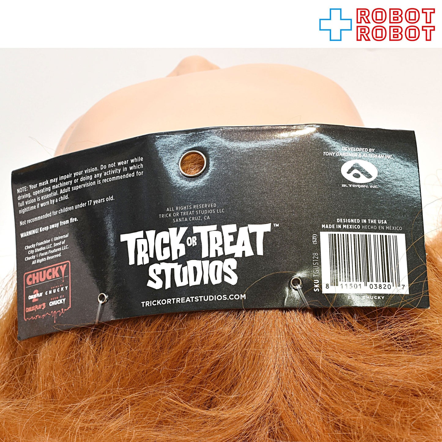 トリックオアトリートスタジオ チャイルド・プレイ / 誕生の秘密 チャッキー プラスチックマスク with ヘアー