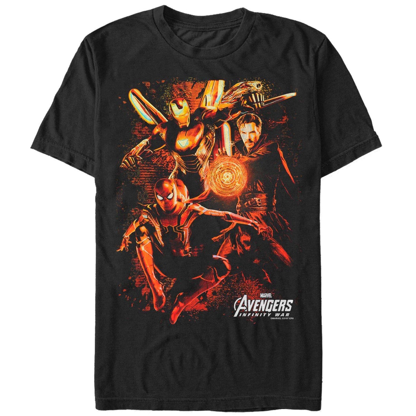 マーベル Tシャツ Marvel Avengers Infinity War Group Glow Black