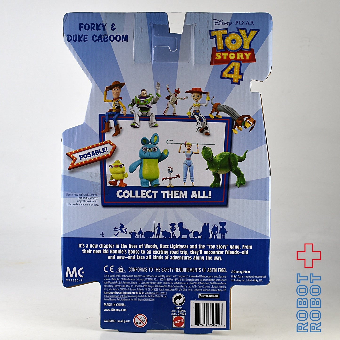 マテル トイストーリー4 フォーキー & デューク・カブーン アクションフィギュア 7インチ