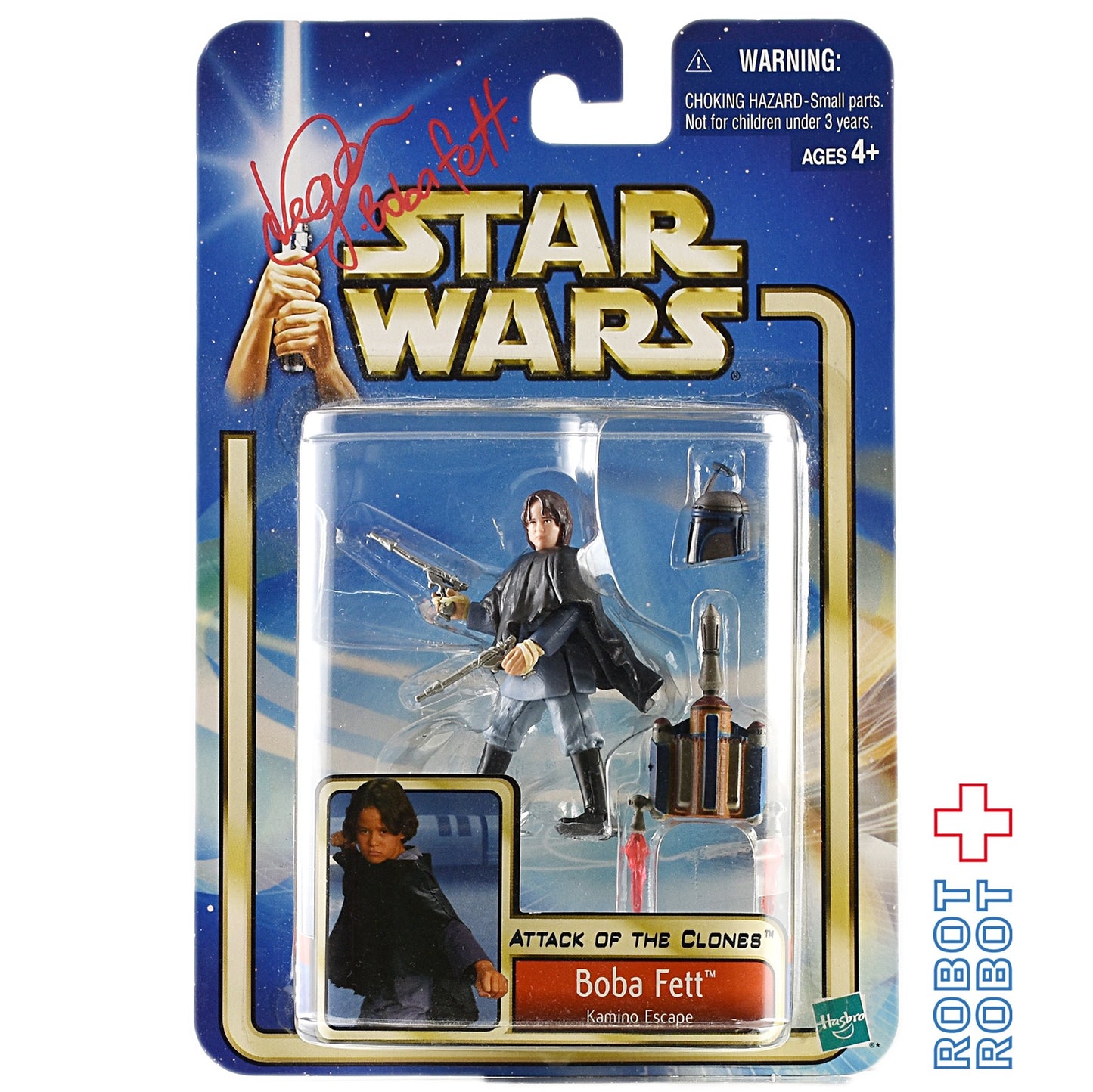 スター・ウォーズ AOTC ボバフェット役 ダニエルローガン直筆サイン アクションフィギュア