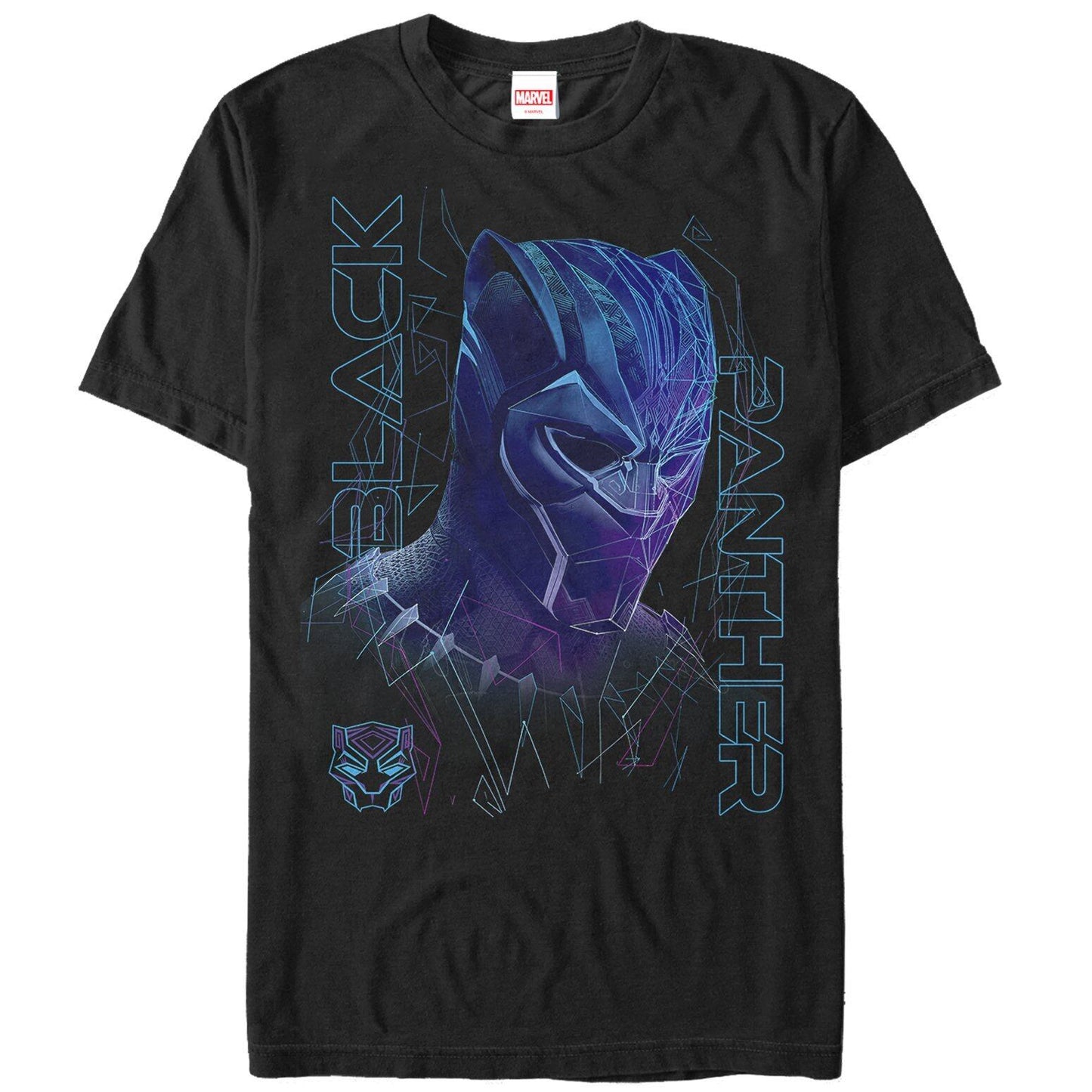 マーベル Tシャツ Marvel Black Panther 2018 3D Pattern Black