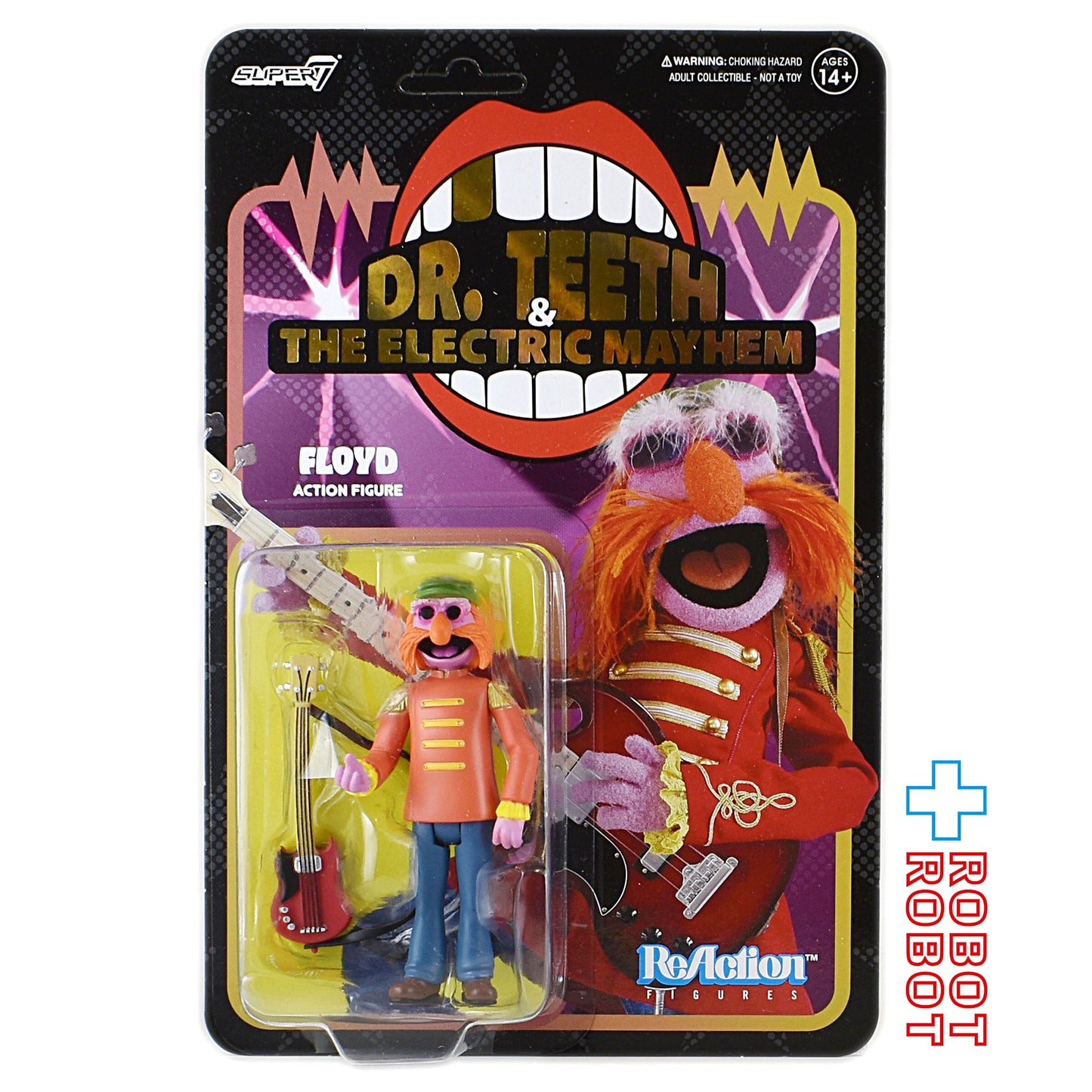 リ・アクション マペッツ ドクター・ティースとエレクトリック・メイヘム フロイド・ペッパー 3.75インチ アクションフィギュア 未開封