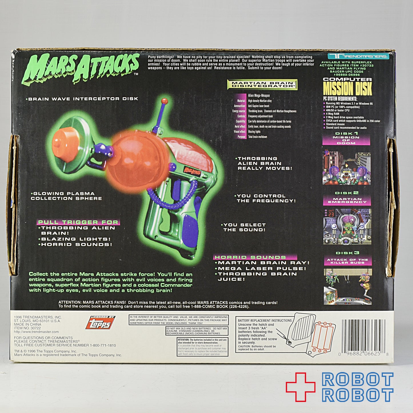 トレンドマスターズ マーズ・アタック! 光線銃 緑色 箱入 不可動