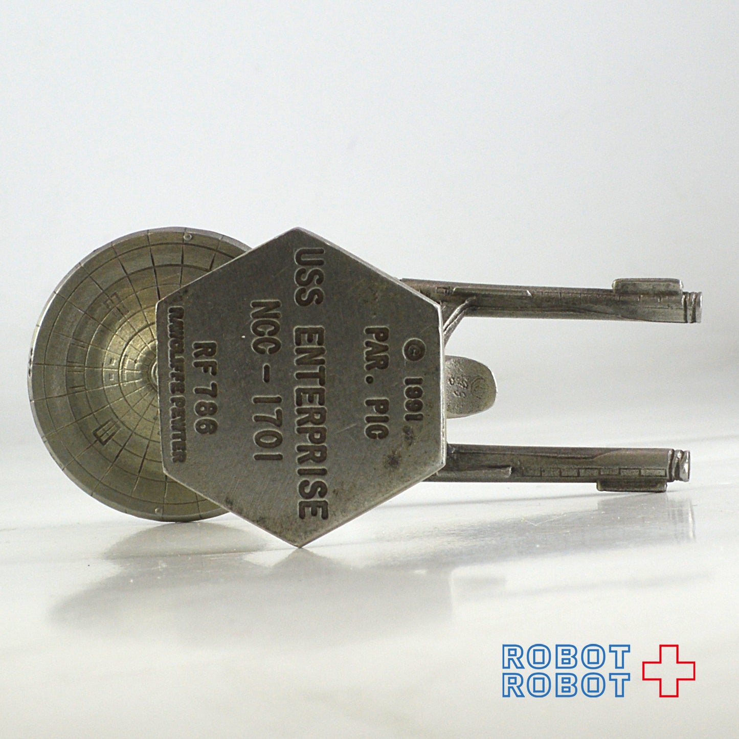 スタートレック ロークリフ ピューターフィギュア USSエンタープライズ NCC-1701