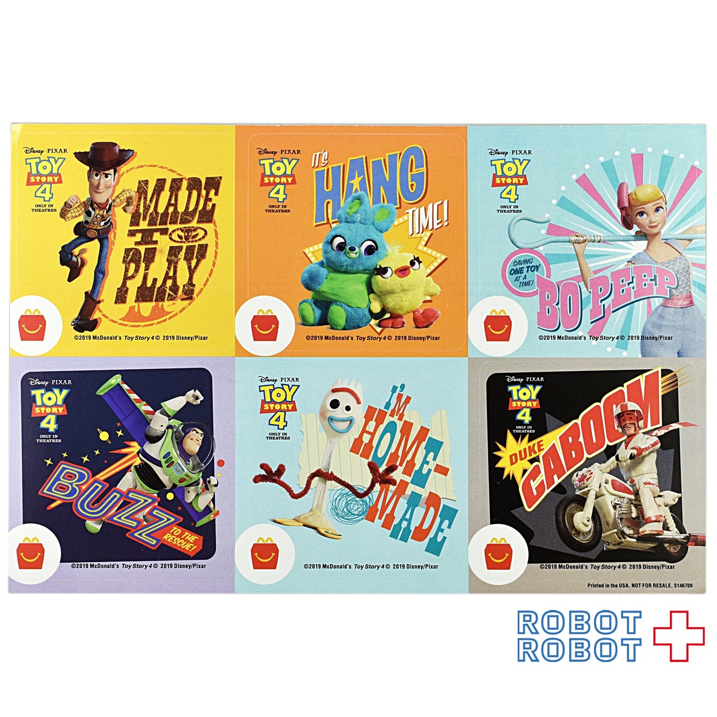 トイストーリー4 マクドナルド ハッピーセット 全10種セット 未開封 + シール