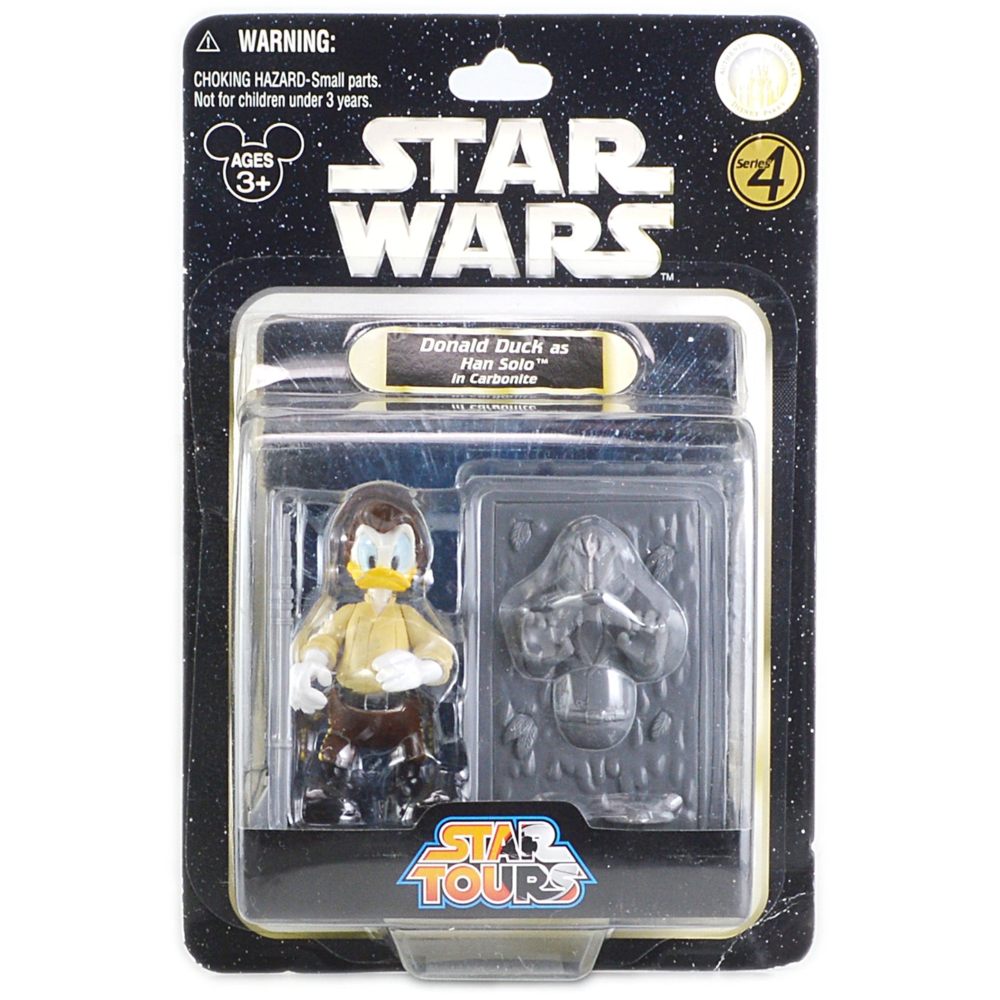 スター・ウォーズ スターツアーズ シリーズ4 ドナルドダック as ハンソロ in カーボナイト