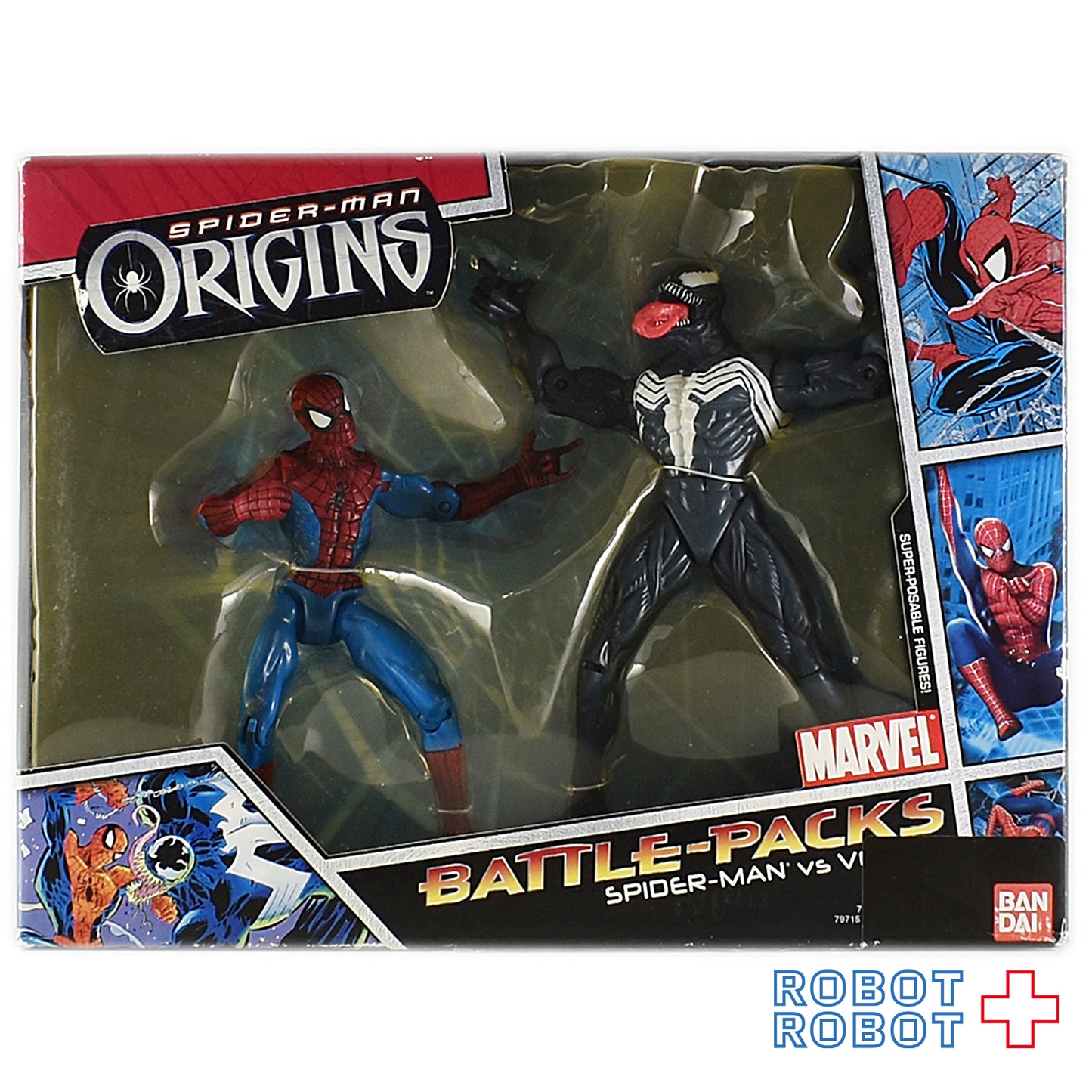 ハズブロ/バンダイ バトルパック スパイダーマン VS ヴェノム アクションフィギュア 箱入