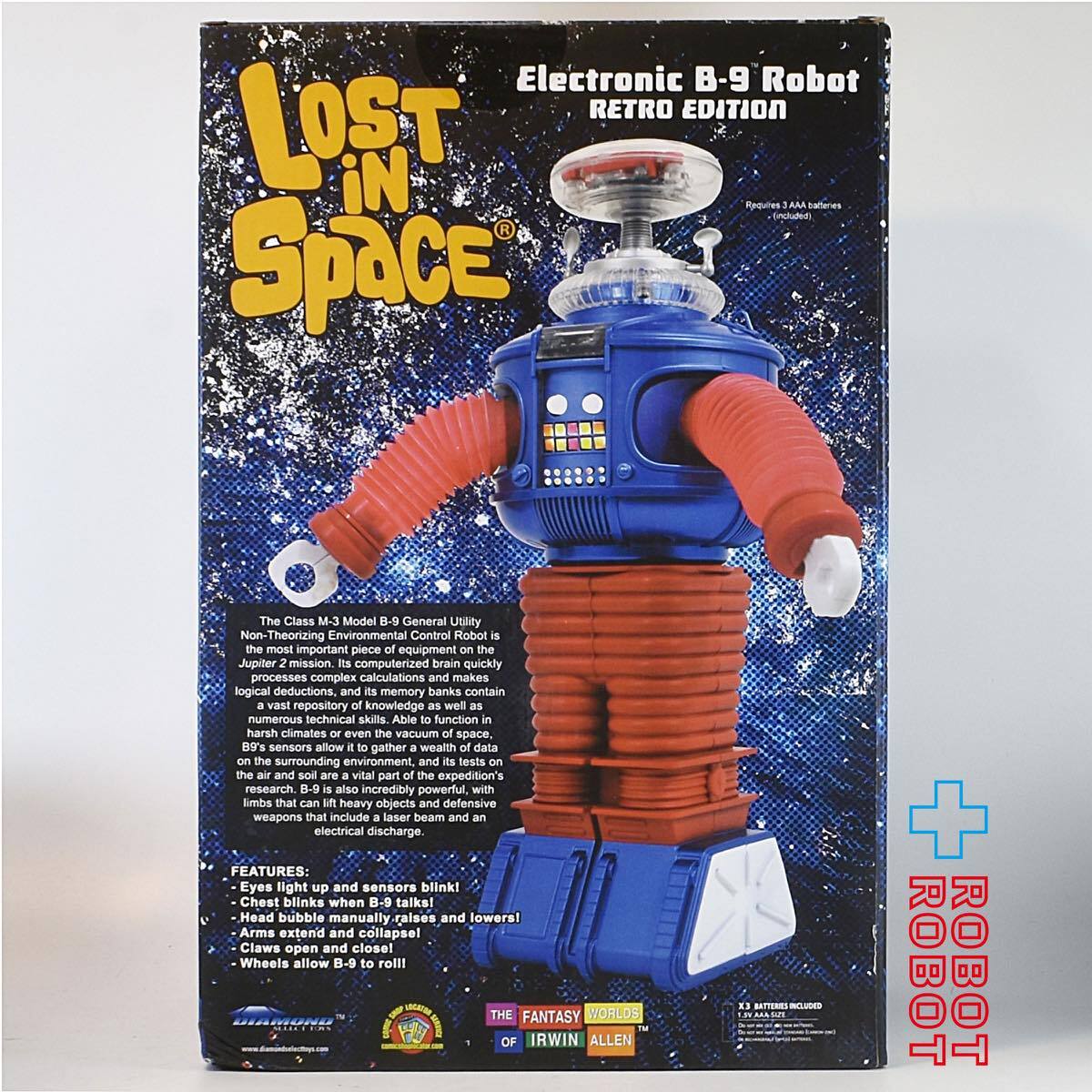 宇宙家族ロビンソン ロスト・イン・スペース レトロ B-9 アクション フィギュア w サウンド & ライト