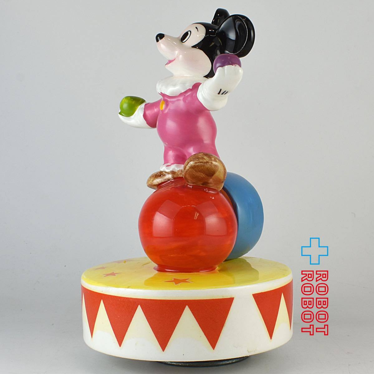 ミッキーマウス 陶器製 オルゴール ピエロ