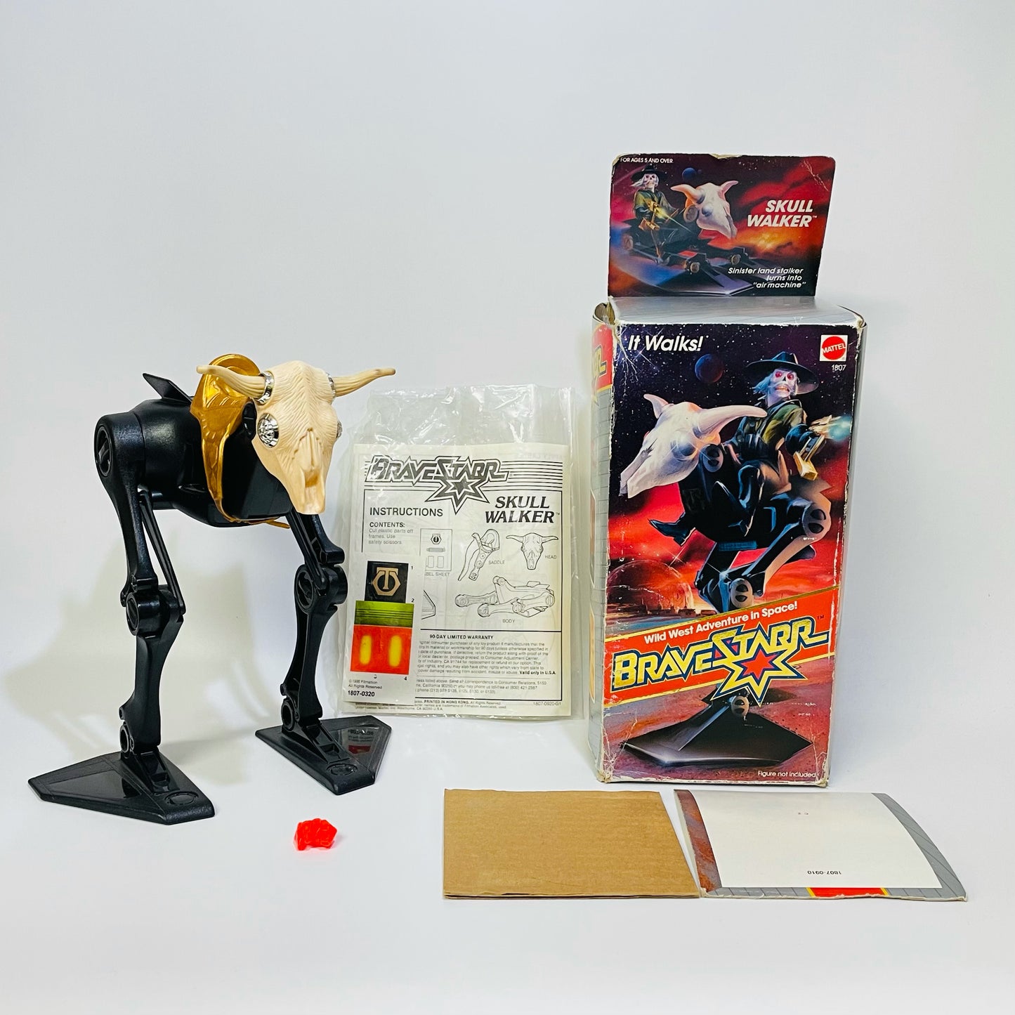 マテル ブレイブスター スカルウォーカー アクションフィギュア 1986 箱付