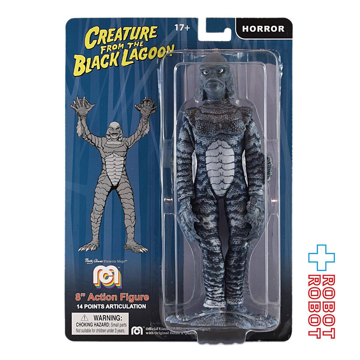 MEGO ホラー ユニバーサル・モンスター 大アマゾンの半魚人 ギルマン ブラック & ホワイト 8インチ アクションフィギュア