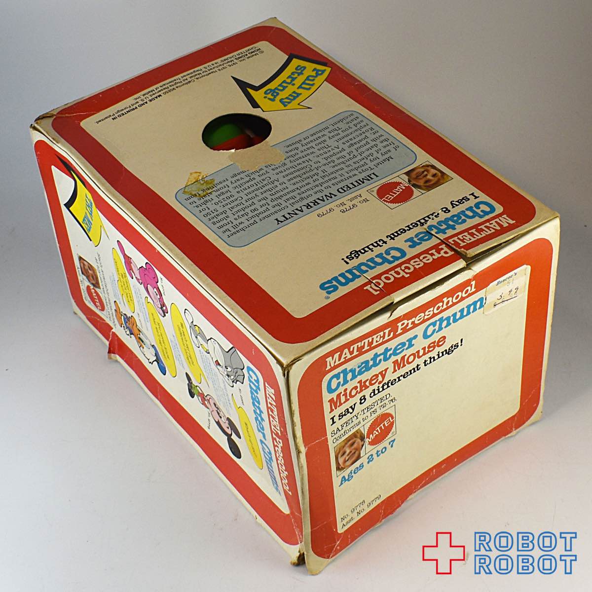 マテル ディズニー ミッキーマウス チャッターチャムス プルストリングトーキング トイ CHATTER CHUMS 箱付