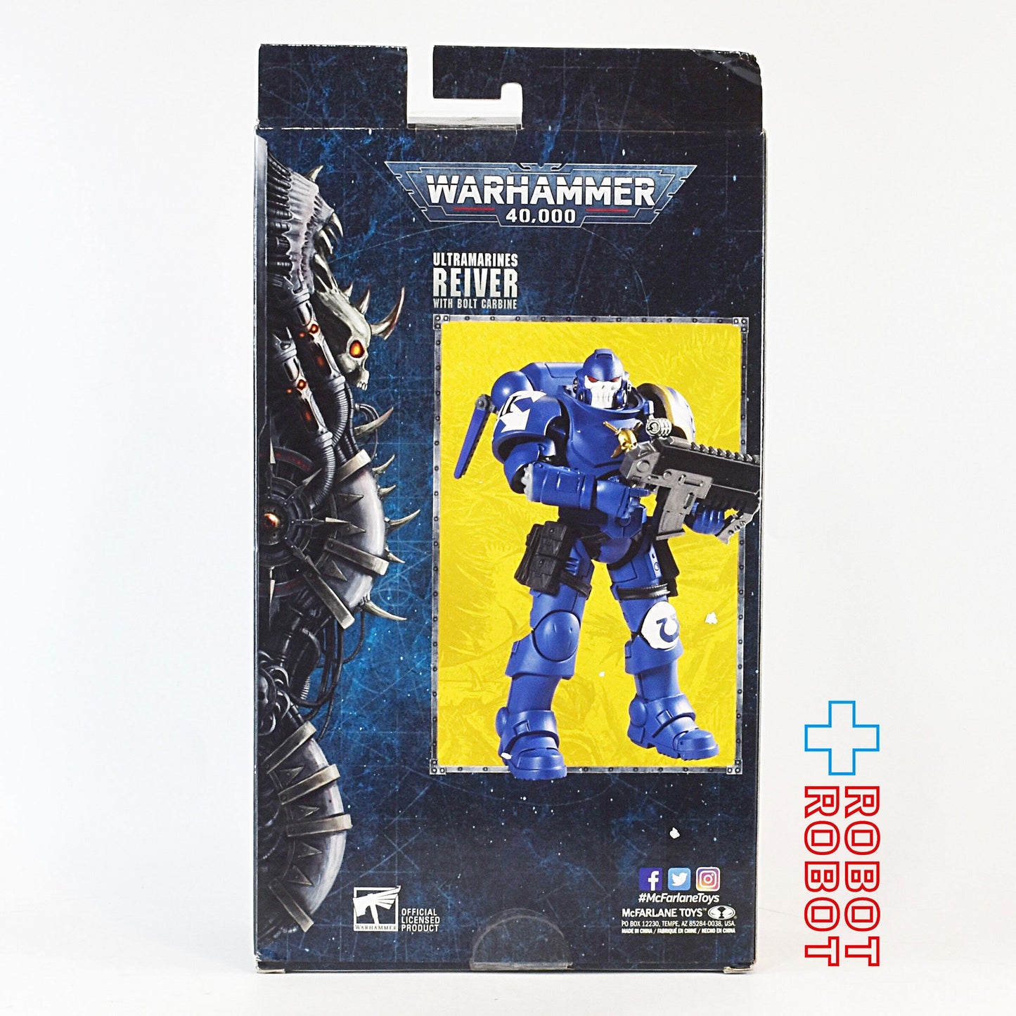 マクファーレントイズ ウォーハンマー 40,000 ウルトラマリーン・レイヴァー with ボルトカーバイン 7インチ アクションフィギュア