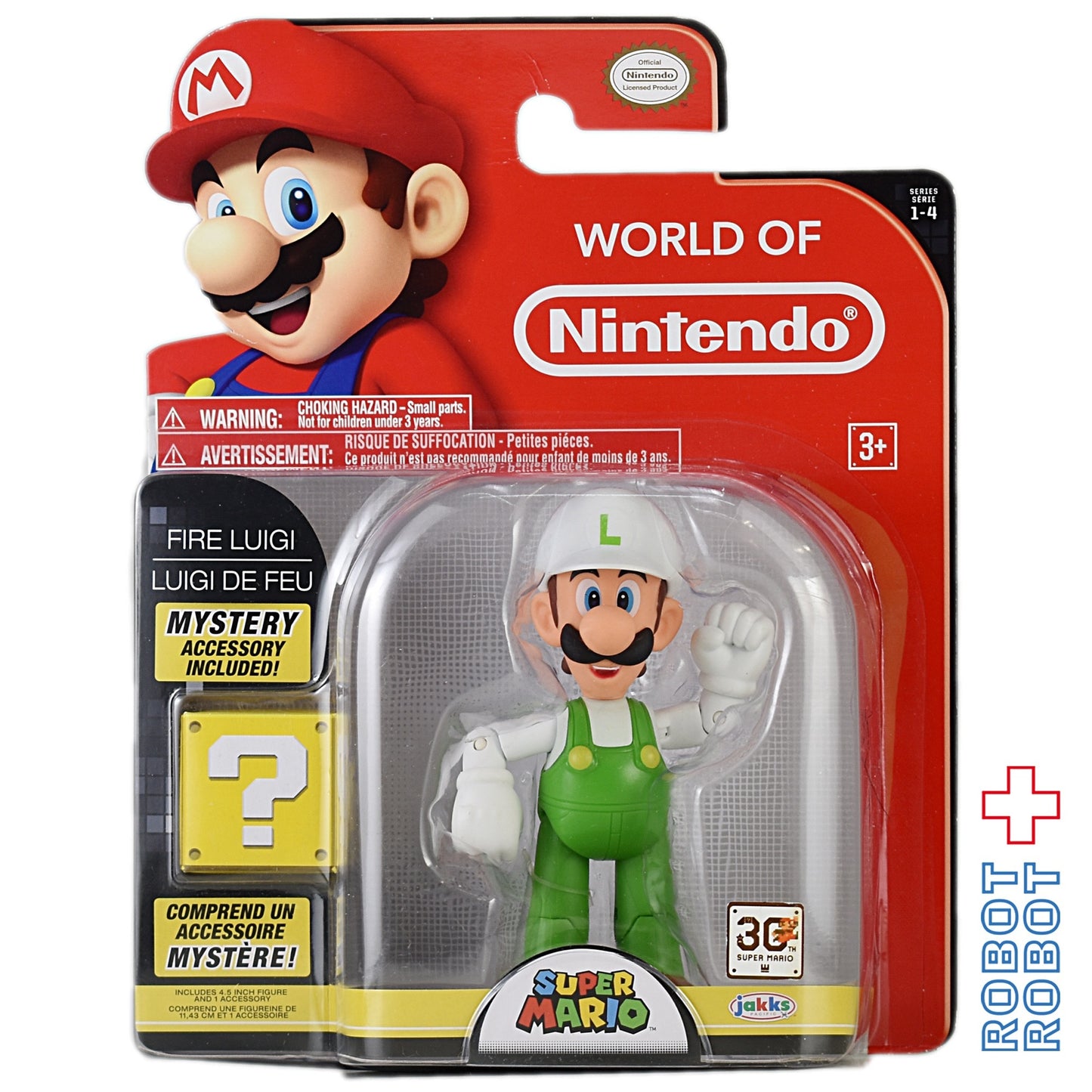 ワールドオブニンテンドー スーパーマリオ ファイア ルイージ 4インチアクションフィギュア