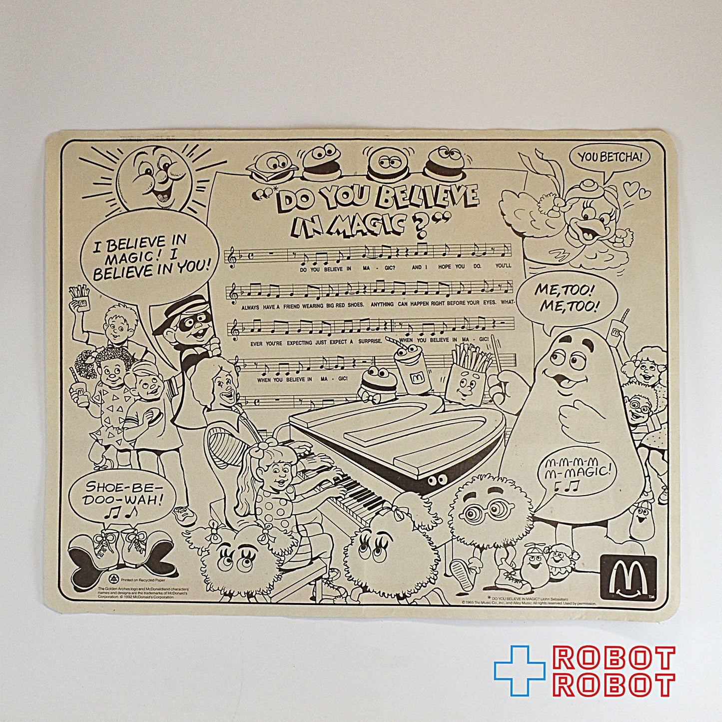 マクドナルド ペーパー・トレイ・マット マクドナルドの栄養