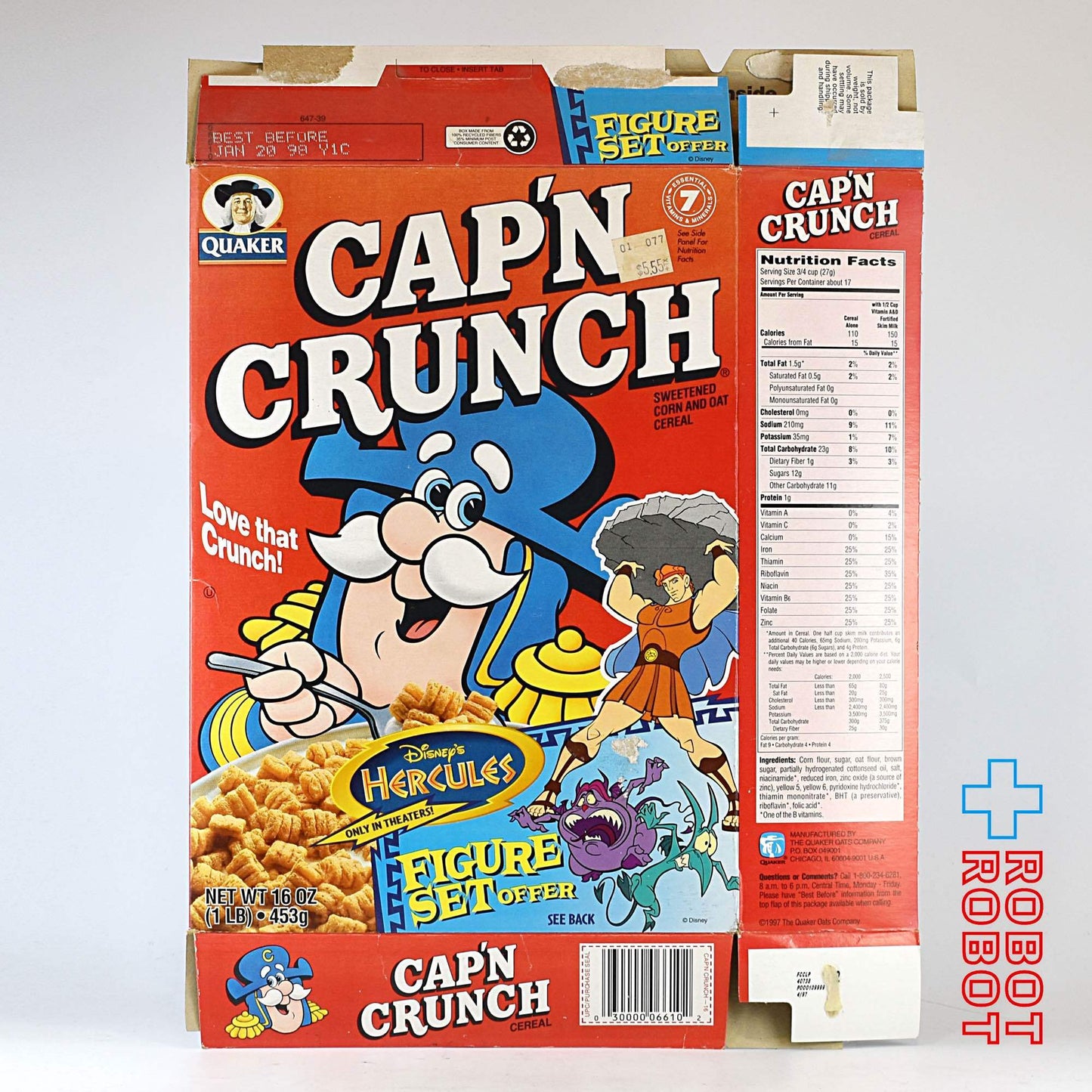 シリアル・ボックス キャプテン・クランチ 空箱 1998
