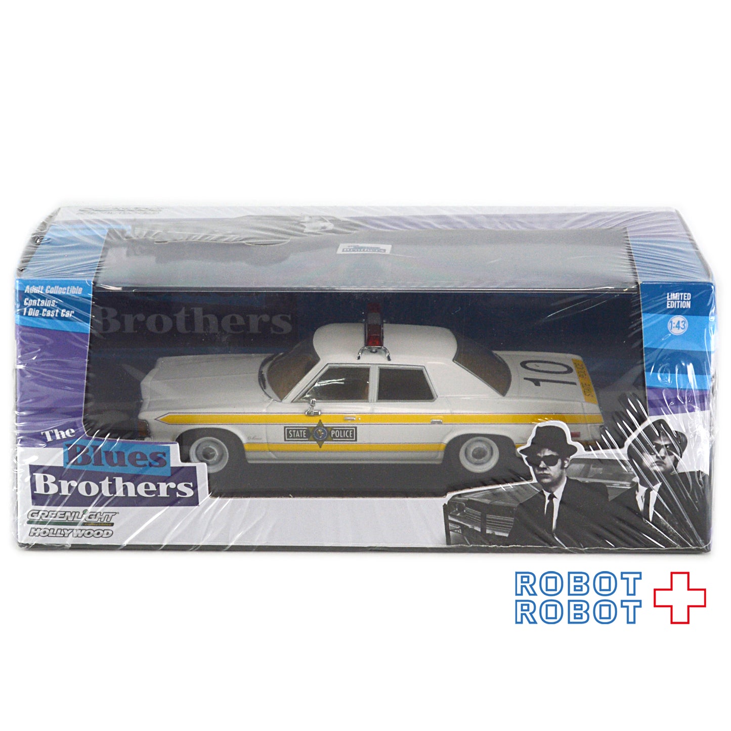 ブルースブラザーズ 1977 ダッジ ロイヤル モナコ イリノイ州 ポリス グリーンライト ハリウッド 1:43スケール