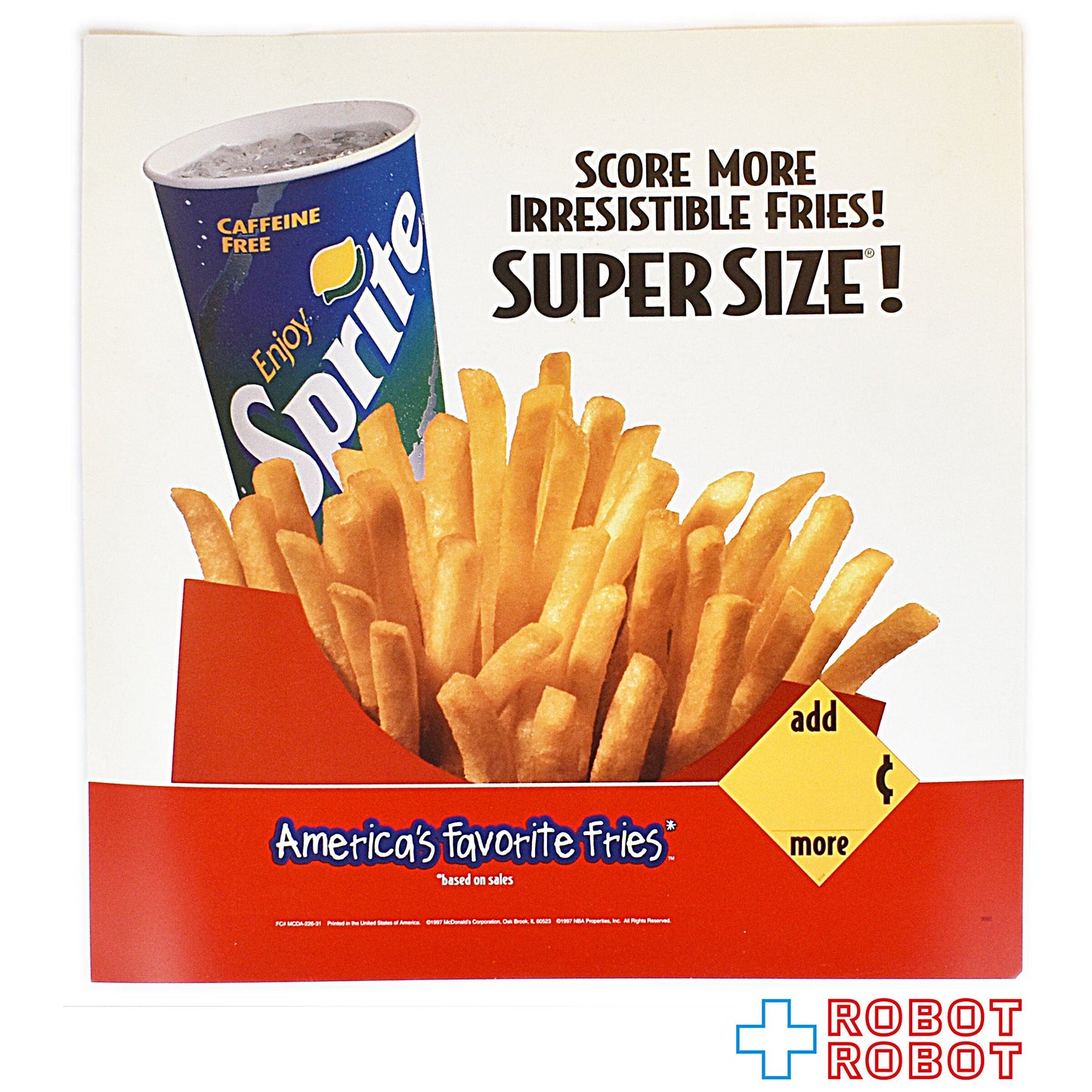 マクドナルド トランスライト メニュー サイン スーパーサイズ!