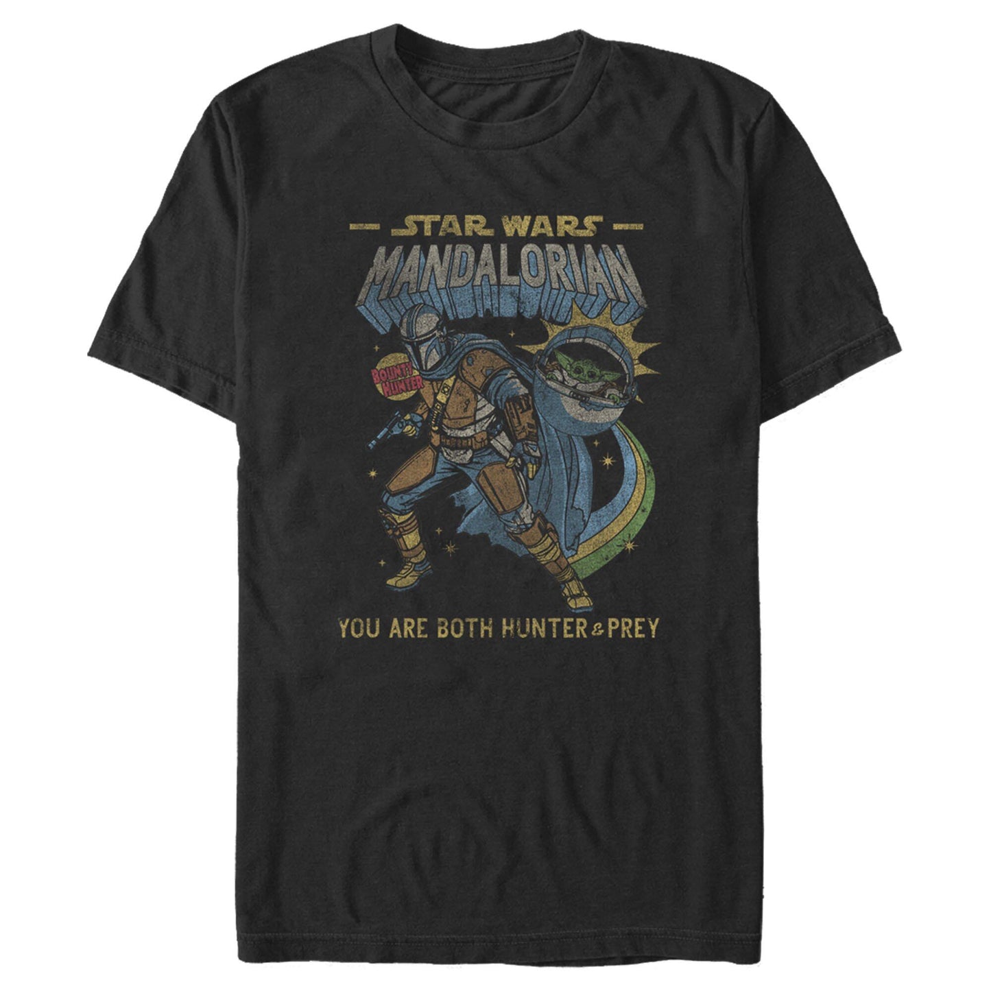 スター・ウォーズ Tシャツ Star Wars The Mandalorian Hunter and Prey Comic Black