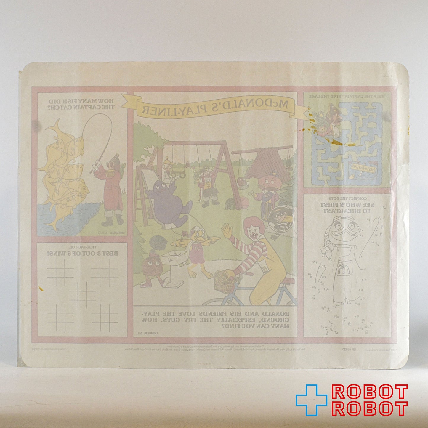 マクドナルド ペーパー・トレイ・マット ロナルドと友人たちは遊ぶの大好き